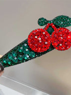 Cherry Rhinestone Ladies Bangs Hairpin