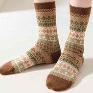 Colorblock Ethnic Style All-match Women's Socks