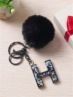 Black Hairball Pendant Keychain