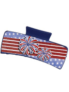 American Flag Hairpin Shark Clip