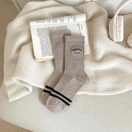 Letter Embroidered Women's Socks