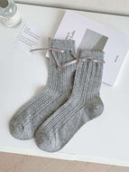 Women's Summer Mesh Breathable Bow Socks