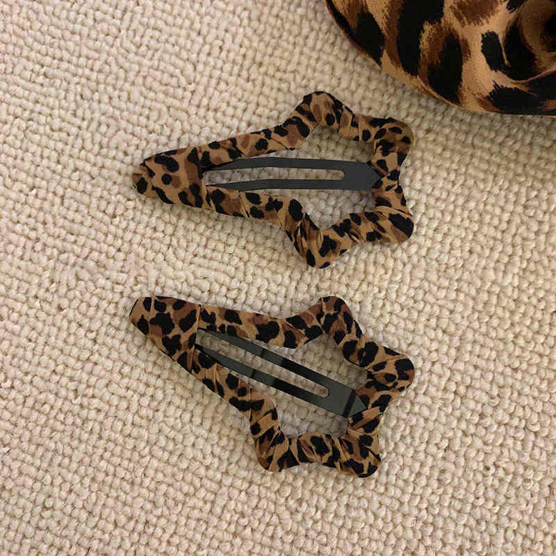 Leopard Print All-match Bangs Clip Headdress