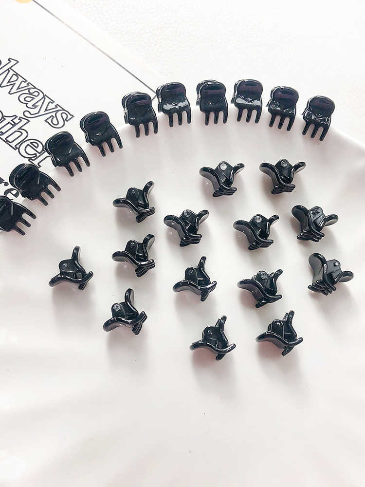 10-pack Mini Black Bangs Clips