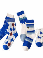 Royal Blue Rhombus Women's Socks