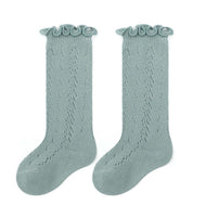 Solid Cotton Fungus Lace Socks for Baby