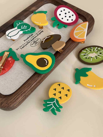 Fruit and Vegetable Duckbill Clip Hair Accessories