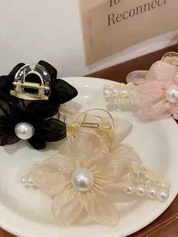 Flower Pearl Girls Hair Clip