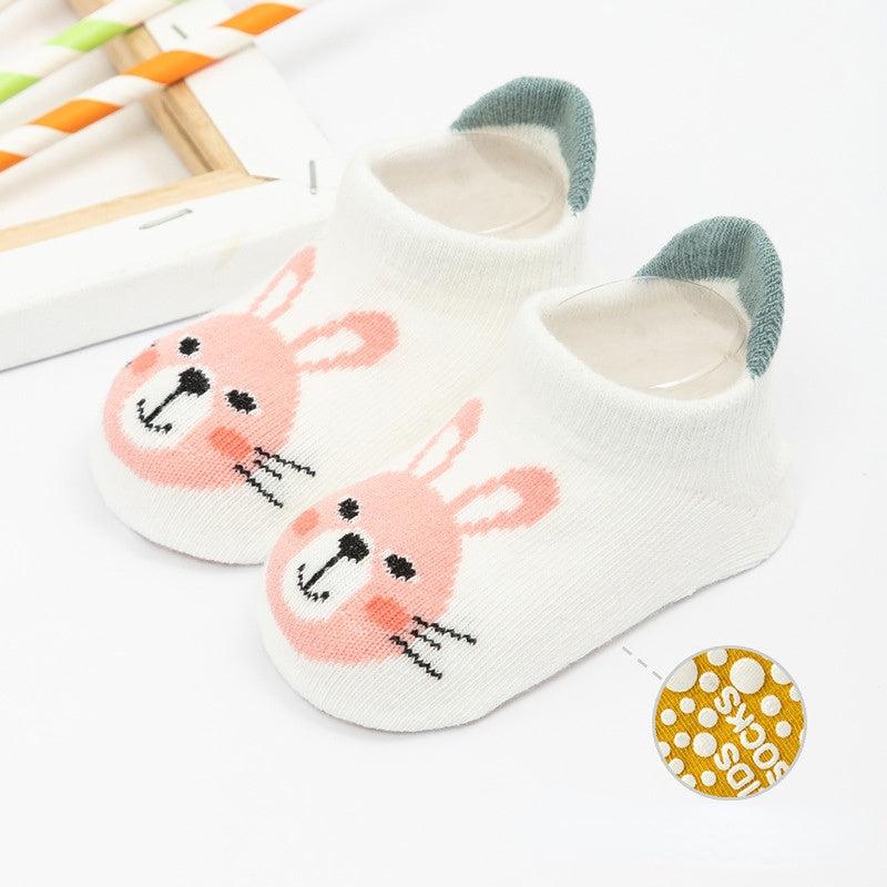 New Three-dimensional Cartoon Low-top Children's Baby Trampoline Socks Big Heel Non-slip Floor Boat Socks