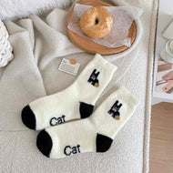 Kitten and Bear Warm Socks