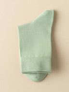 Women's Solid Color Mid-calf Socks