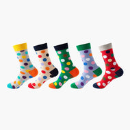 Polka Dot Print Adult Stocking Elastic Socks