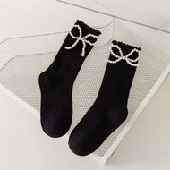 Cute Pearl Bow Socks