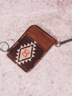 Light Coffee Southwestern Canvas Wallet