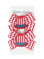 Children's Independence Day Bow Hair Clip