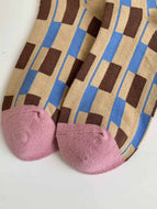 Versatile Checkerboard Women's Mid-calf Socks