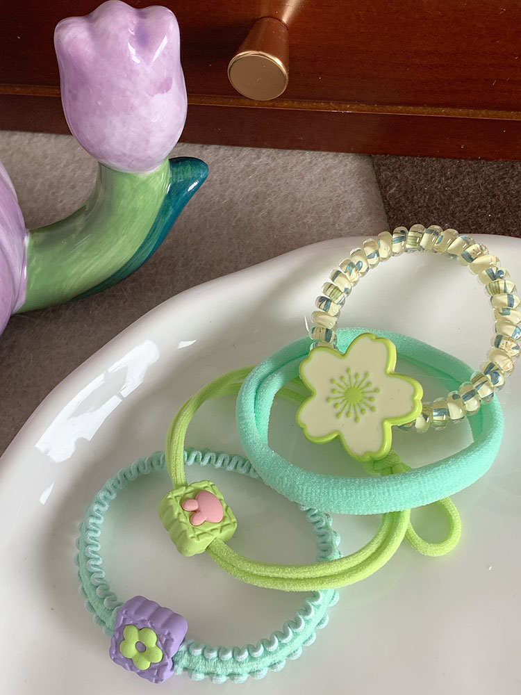 Candy Colored Hair Circle Flower Hair Tie