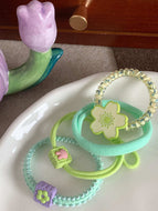 Candy Colored Hair Circle Flower Hair Tie