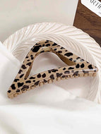 Beige Leopard Print Hair Clip