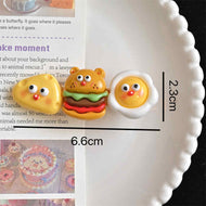 Hamburger French Fries Cartoon Simulation Hairpin