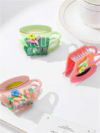 Water Cup Flower Hair Clip for Girls