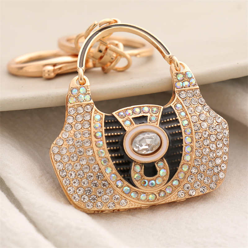 Rhinestone Satchel Car Key Chain