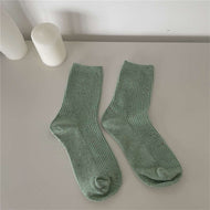 Women's Thin Strip Solid Color Socks