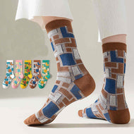 Retro Checkered Square Women's Socks