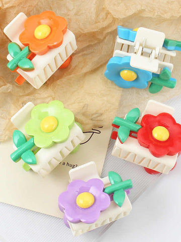 Girls Colorful Flower Hairpin