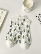 Tulip Flower Socks for Ladies