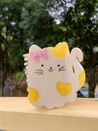 Cute Cat Hairpin with Bow