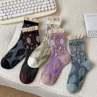 Embossed Vintage Women's Socks