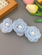 Pearl Flower Spring Clip Hair Clip