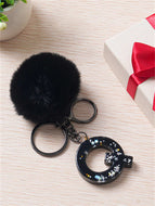 Black Hairball Pendant Keychain