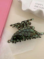 Striped Butterfly Hair Clip