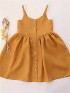 Infant Suspender Dress Open Button Sundress