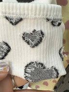 Women's Printed Heart Socks