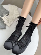 Women's Summer Mesh Breathable Bow Socks