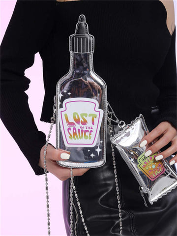 Creative Drink Bottle Shoulder Crossbody Bag For Ladies' Daily Use