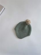 Cute Fur Ball Knitted Hat for Infants and Toddlers