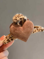 Leopard Heart Large Hair Clip