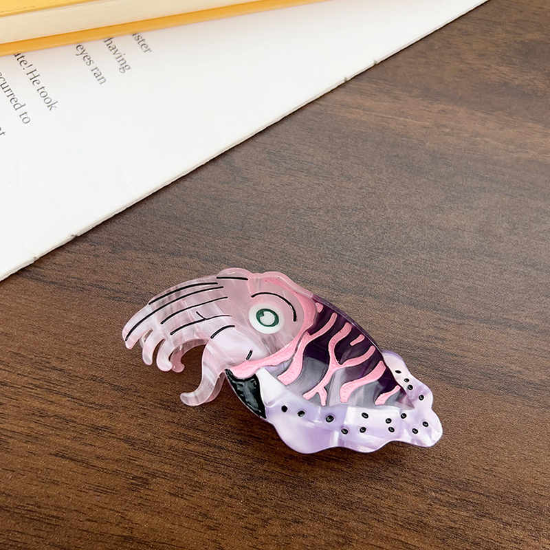 Pink Cuttlefish  Hair Clip