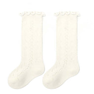 Solid Cotton Fungus Lace Socks for Baby