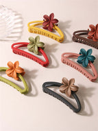 Flower Clip Frosted Hair Clips