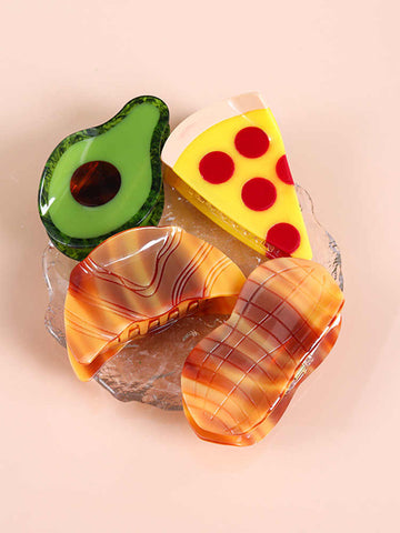 Fun Pizza Avocado Fruit Hair Clip