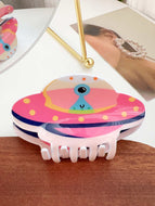 Cartoon Anime Alien Spaceship Hairpin