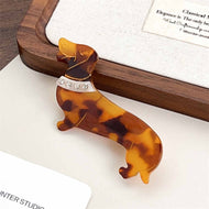 Cartoon Dachshund Rhinestone Hair Clip