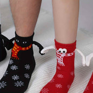 Holding Hands Christmas Magnet Cute Socks