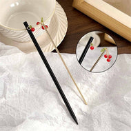 Cherry-wood Alloy Hairpin