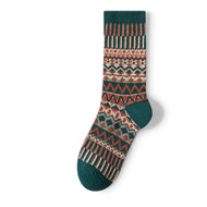 Double Needle Ethnic Style Women's Socks